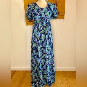 Vintage 1970s Sears Jr Bazaar Maxi Dress